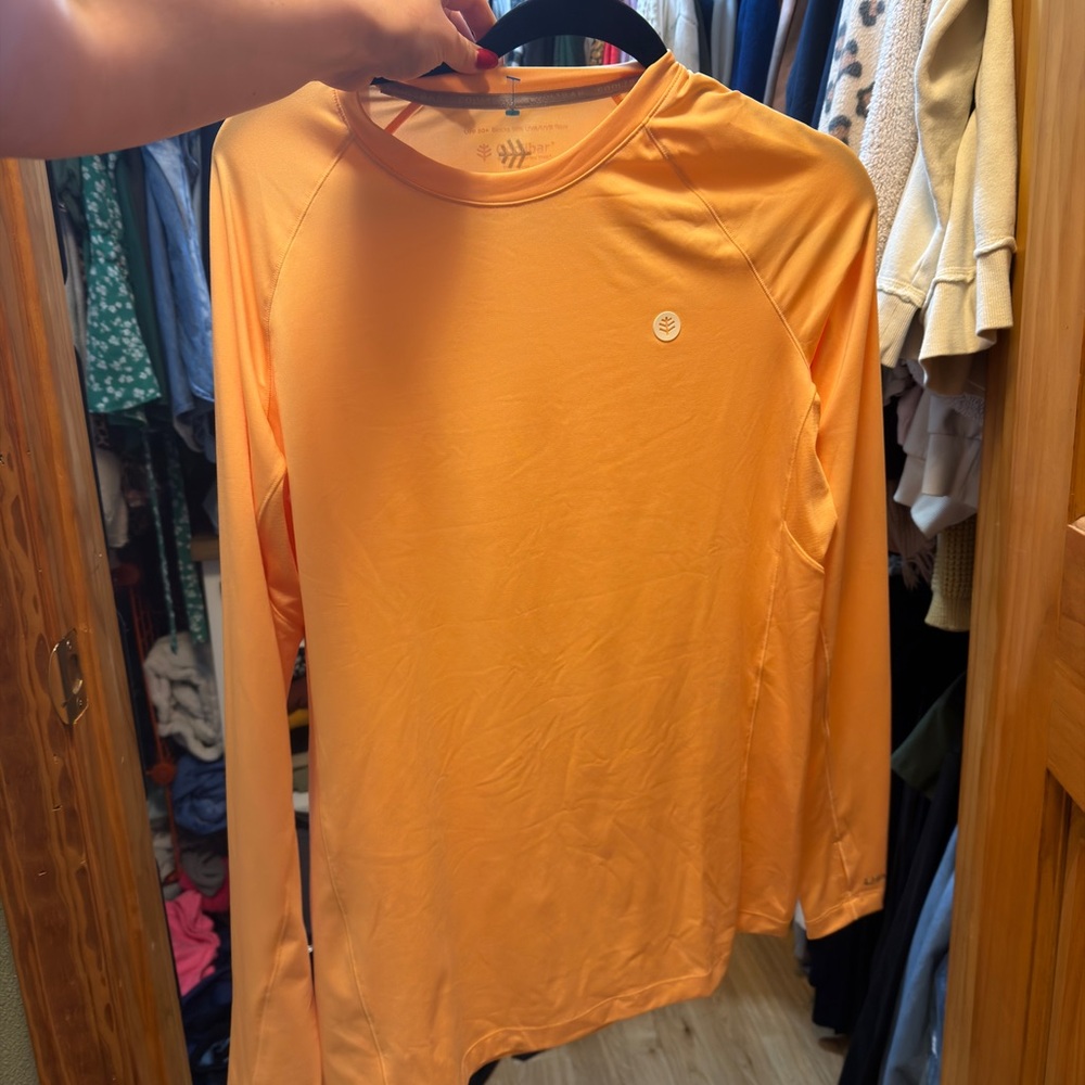 Coolibar Men's Vibrant Orange Long Sleeve Tee